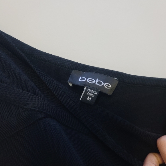 Black off-shoulder body-hugging dress - Picture 4 of 4